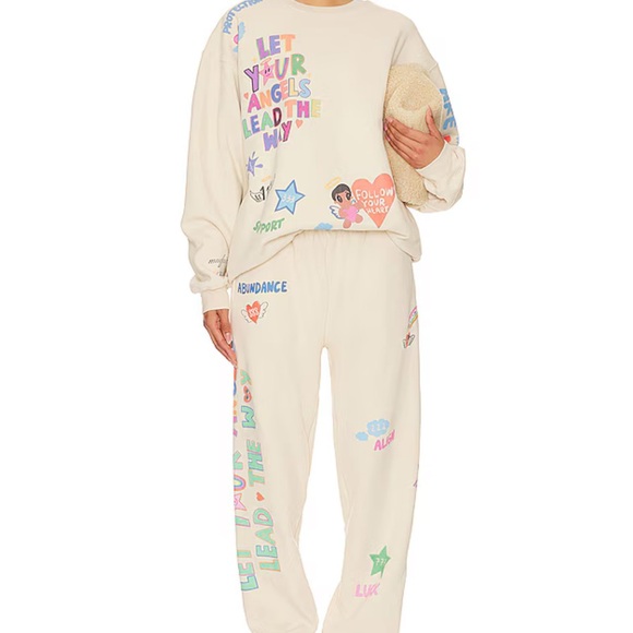 Mayfair Group Angels All Around You Sweatpants Sweatshirt Matching Set S M - Picture 10 of 10